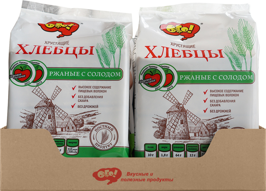 Хлебцы Ого! Ржаные, с солодом, 75 г — купить в интернет-магазине OZON с ...