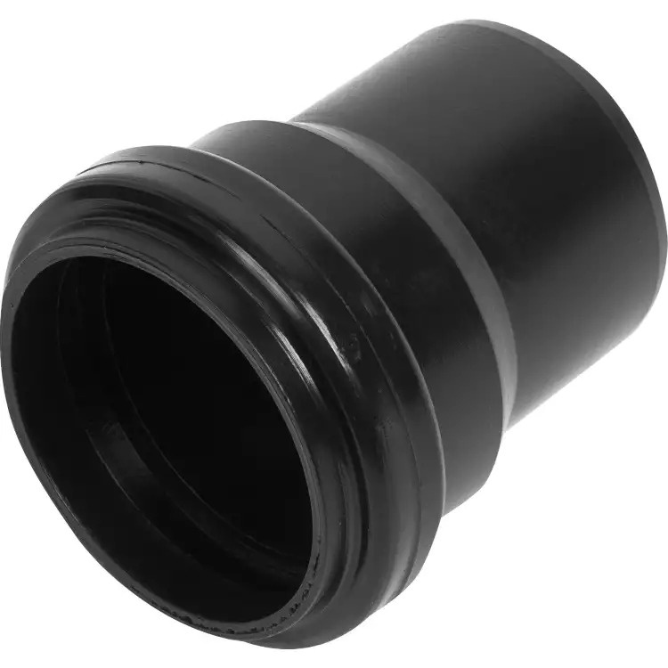 Переход канализационной трубы с пластика 50 мм на черную канализацию ...