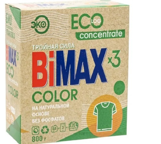 Стиральный порошок "Eco Log Concentrate", BiMAX, 800 г — купить в ...