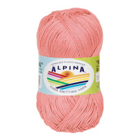 Пряжа ALPINA "XENIA" №708 персиковая 100% мерсеризованный хлопок 10 х 50 гр, 240 м +/- 10 м. Спонсорские товары