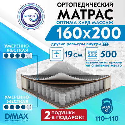 Матрас dimax практик чип ролл 18 кокос 80x190