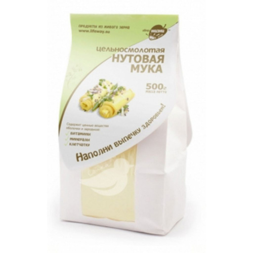 Мука нутовая цельносмолотая "Образ жизни", 500 г - купить с доставкой ...