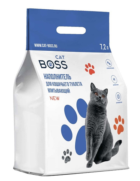 Наполнитель впитывающий для кошачьего туалета CatBoss NEW, цеолитовый ...
