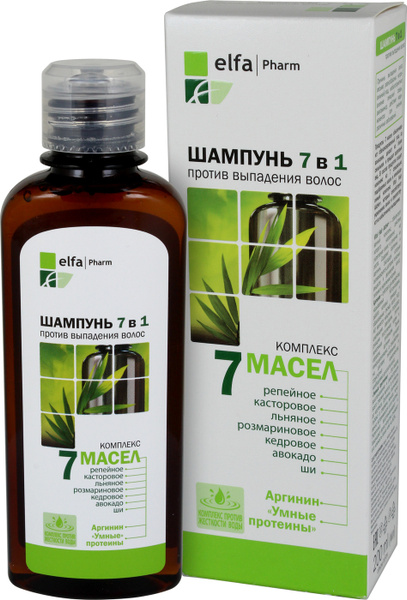 Elfa Pharm Шампунь 7 масел 7в1 против выпадения волос, 200 мл - купить ...