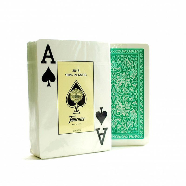 Карты игральные Fournier Fournier 2818 green 100% пластик - купить с ...
