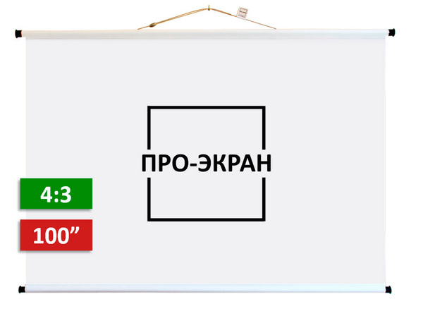 Экран для проектора ПРО-ЭКРАН 200 на 150 см (4:3), 100 дюймов - купить ...