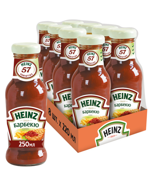 Соус Heinz Барбекю, 8 шт по 250 г - купить с доставкой по выгодным ...