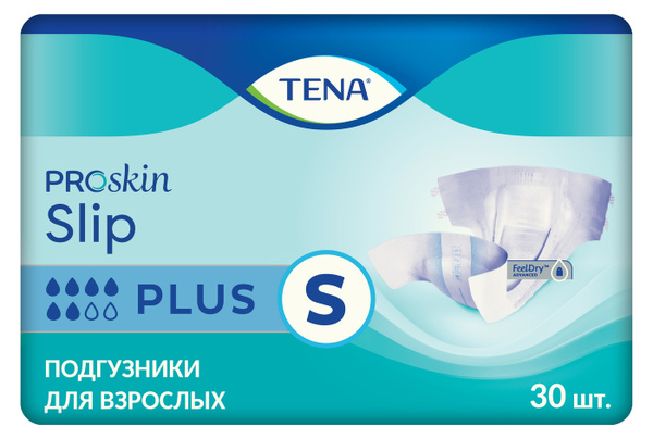 Подгузники для взрослых Tena Slip Plus S, 30 шт - купить с доставкой по ...