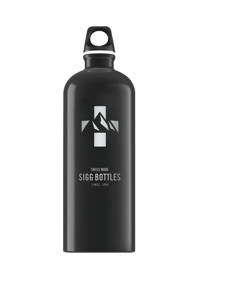 Sigg Бутылка для воды 1 л., алюминий, Mountain Black (Швейцария) по ...