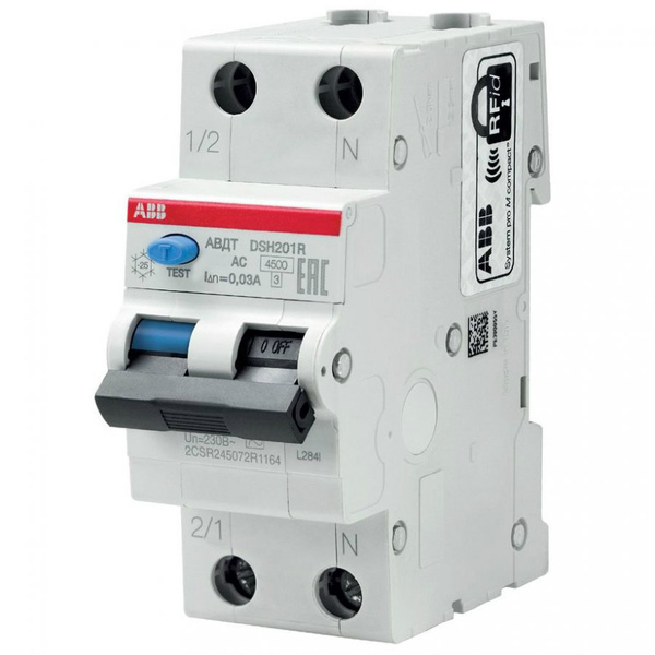 Дифференциальный автомат ABB DSH201R C32 30мА 2п AC купить по низкой ...