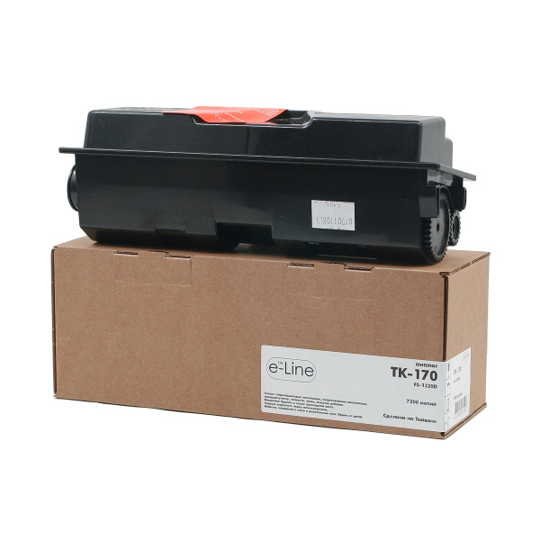 Расходник для печати E-Line TK-170, TK170, TK 170, Черный (black), для ...