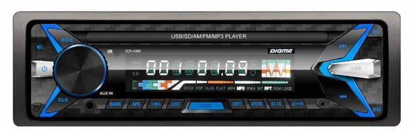 Автомагнитола Digma DCR-400B 1DIN 4x45Вт - купить в интернет-магазине ...