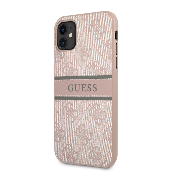 Защитный чехол Guess 4G из экокожи с полоской на Айфон 11 / для iPhone ...