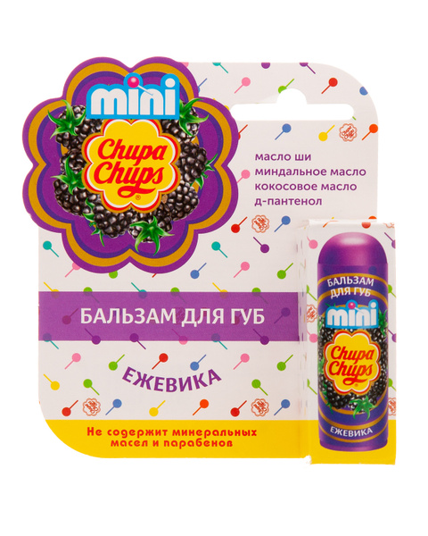 Бальзам для губ увлажняющий, питательный, с маслами, Chupa Chups mini ...