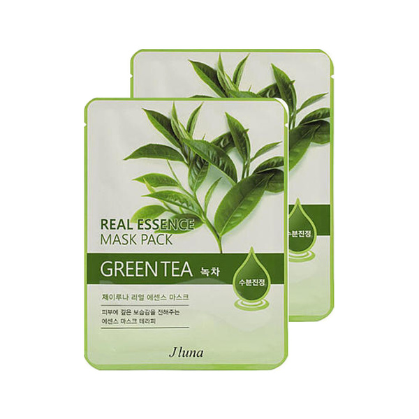 Juno Маска тканевая с зеленым чаем - Real essence mask pack green tea ...