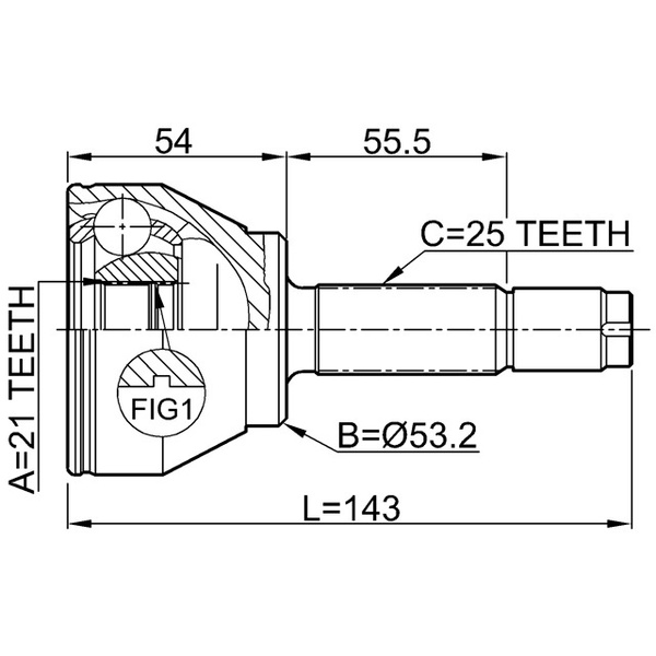 Шрус 2110-Fus - Febest арт. 2110FUS - купить по выгодной цене в ...