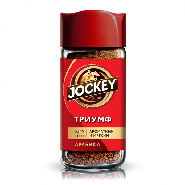 Кофе растворимый ЖОКЕЙ Триумф, сублимированный, 95 г, стекло купить на ...