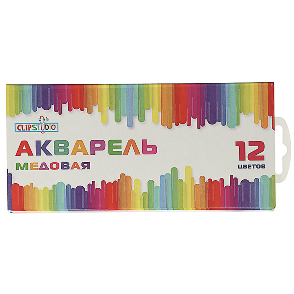 ClipStudio Краски акварельные медовые, 12 цветов, без кисти, в ...