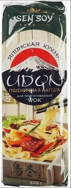 Макароны Sen Soy Лапша Udon, пшеничная, 300 г х 24 шт - купить с ...