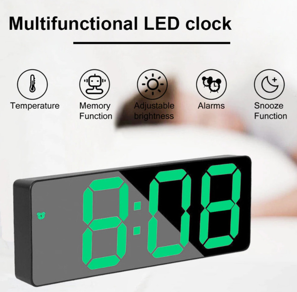 Электронные часы будильник с большим LED GH-0712L дисплеем, с большими ...