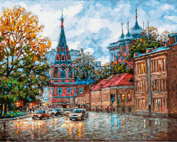 Картина по номерам Белоснежка "Москва под осенним небом" (40х50 см ...