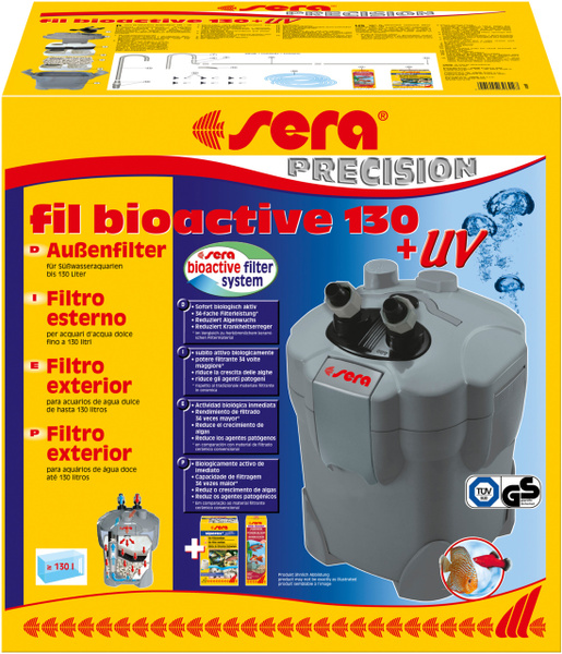 Фильтр для аквариума внешний SeraFil Bioactive 130 + УФ 5Вт для ...
