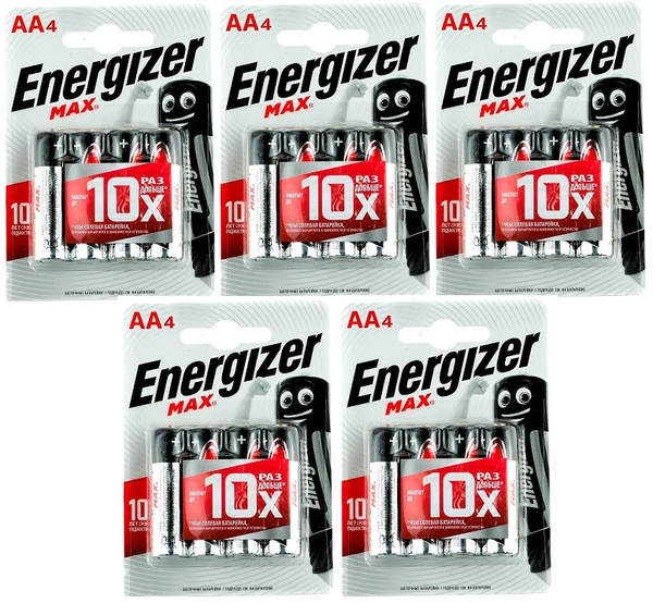 Батарейки Energizer Max + powerseal AA 20 шт. Пальчиковые. - купить с ...