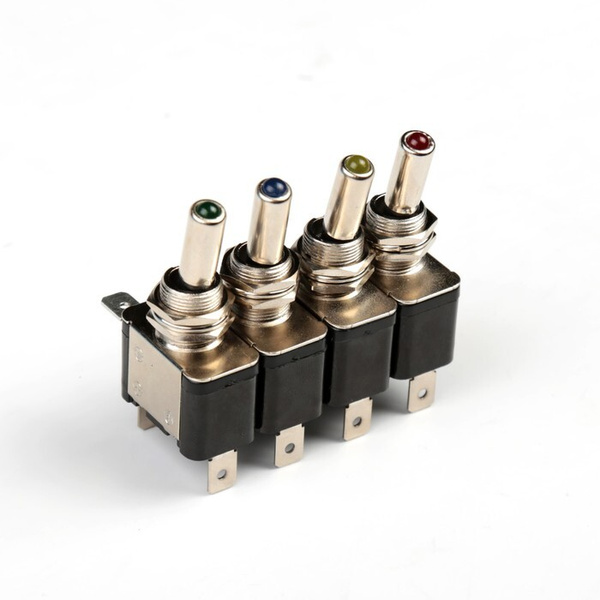 Тумблер, без крышки с LED-подсветкой, МИКС, 10 штук - NONAME арт ...