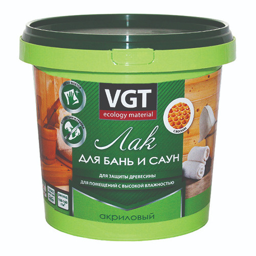 Лак акриловый для бань и саун VGT 0.9 кг купить на OZON по низкой цене ...