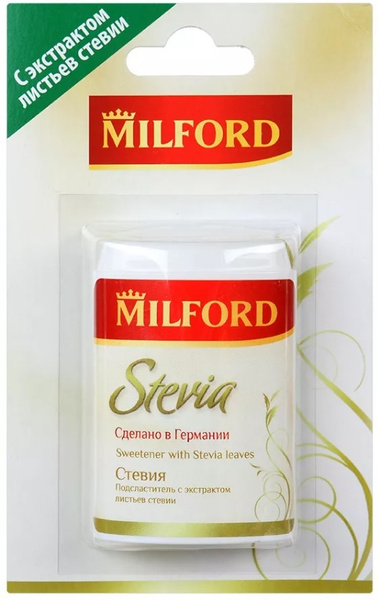 Милфорд. Стевия. подсластитель с экстрактом листьев стевии в дозаторе ...