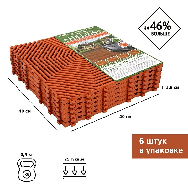 Модульное покрытие для садовых дорожек (плитка пластиковая напольная ...