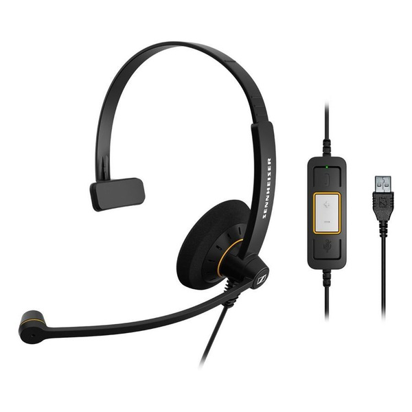 Как подключить наушники sennheiser Игровые наушники Sennheiser SC 30 USB ML с системой ActiveGard, черный, черный -