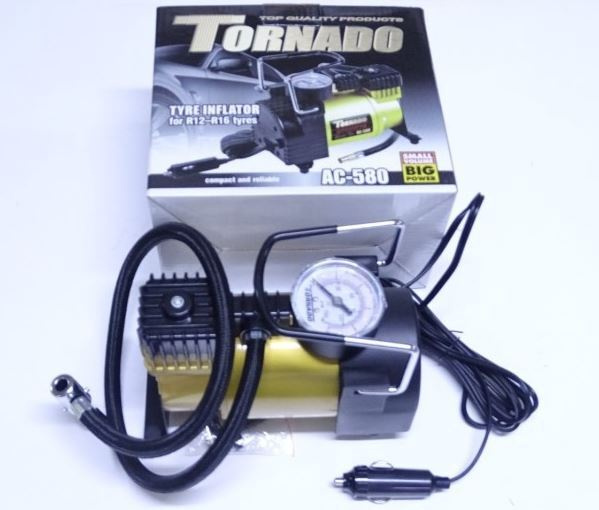 Автомобильный компрессор City UP TORNADO 580, 30 л/мин, 110 Ватт, 12 ...