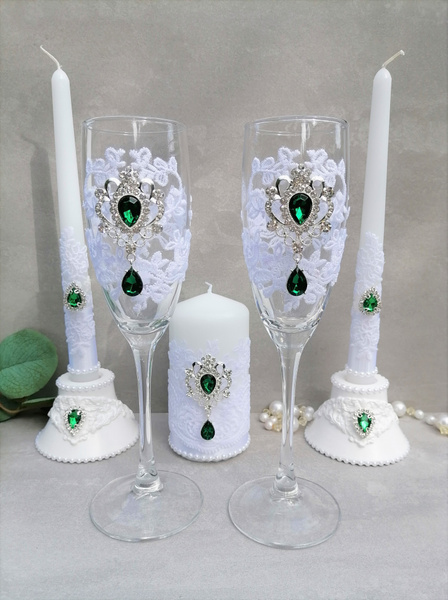 Набор свадебных аксессуаров / свадебные бокалы / семейный очаг купить ...