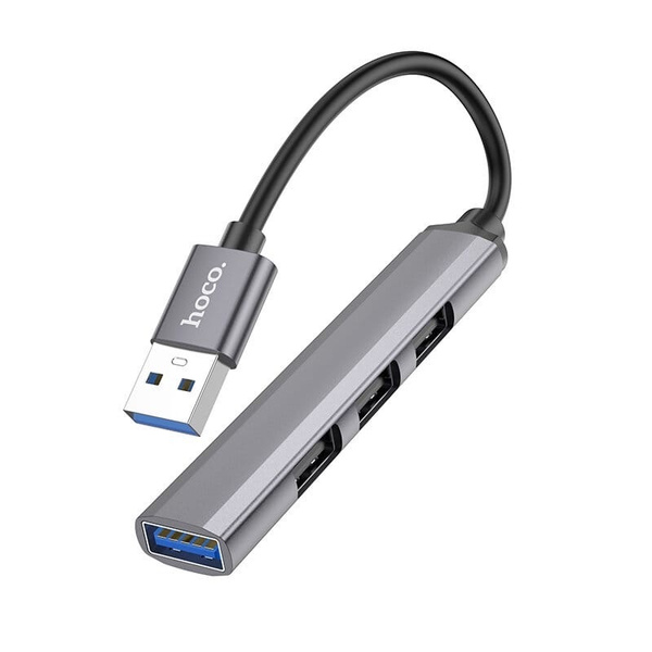 HUB хаб USB 4 в 1 Hoco HB26 в металлическом корпусе / Концентратор 4 ...
