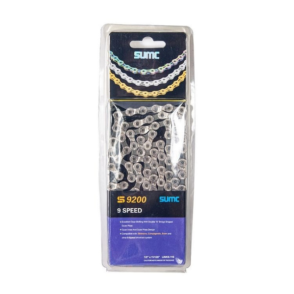 Цепь SUMC - S9200 1/2"x11/128", 9 ск.,116 звеньев, серебристо/серая, с ...