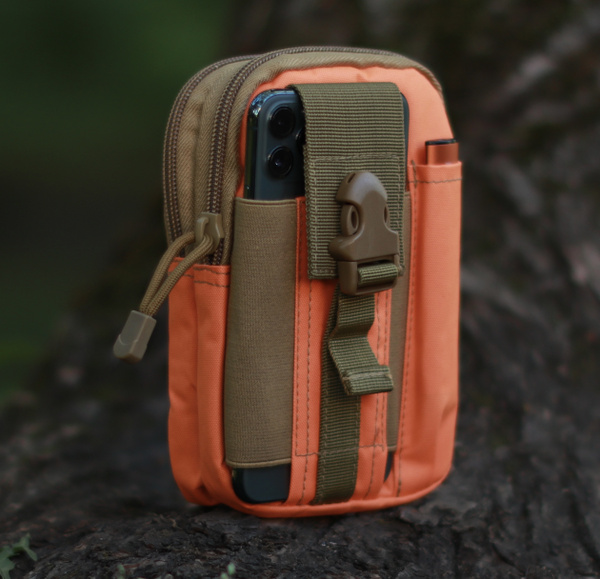 Подсумок тактический спортивный для телефона Molle, Оранжевая купить на ...
