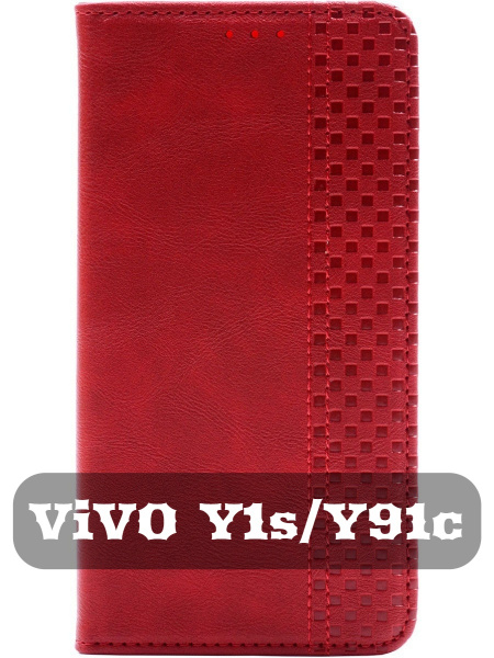 Чехол-книжка для Vivo Y1s / Vivo Y91c / Виво Y91c, Красный - купить с ...