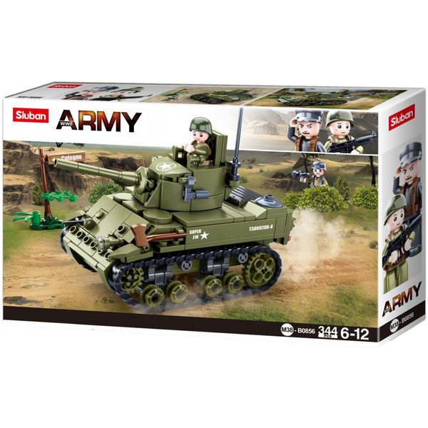 Конструктор Sluban, серия Армия WW2 - Американский легкий танк M5A1 ...
