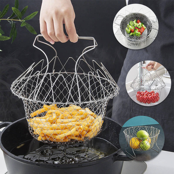 Универсальная складная кухонная решетка 12в1. Дуршлаг-сетка, сито для ...