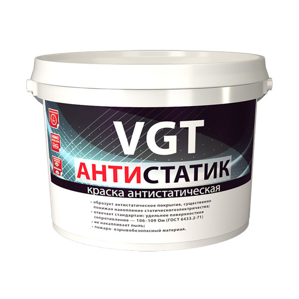 Краска VGT ВД-АК-2180 антистатическая Фактурная, Акрилатная, Матовое ...
