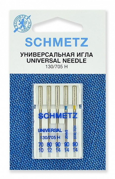 Иглы для швейных машин Schmetz № 70,80,90;90(J);90(S) комбинированные ...