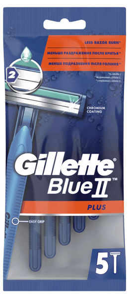 Gillette Одноразовые мужские бритвы Blue2 Plus, с 2 лезвиями ...