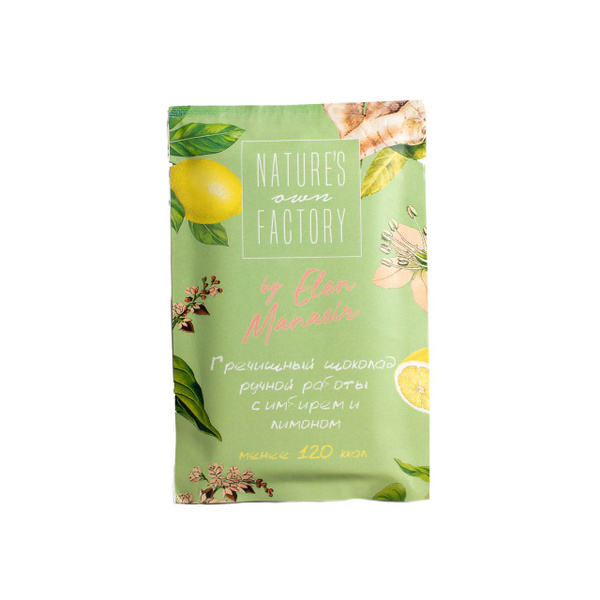 Шоколад гречишный Nature's Own Factory с имбирем и лимоном, 20 г ...