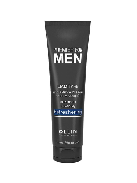 Ollin Premier For Men Шампунь для волос и тела освежающий Shampoo Hair ...