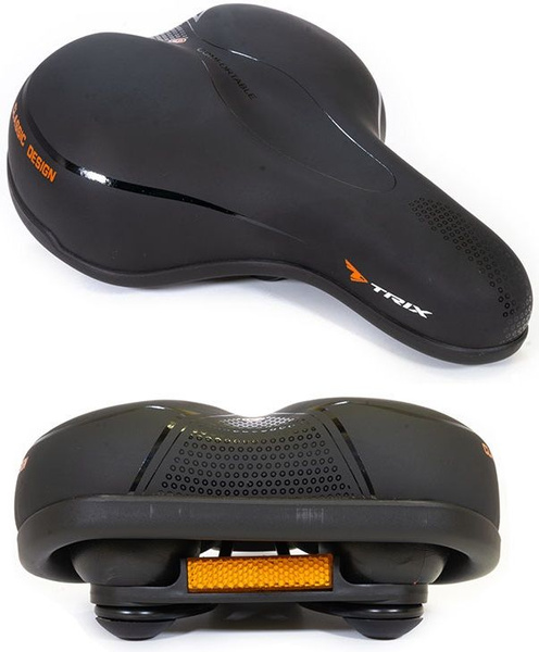 Седло велосипедное 265x205 мм Гелевое эластомерное комфорт ...