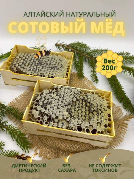 Мед алтайский в сотах - купить с доставкой по выгодным ценам в интернет ...
