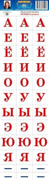 Гласные буквы для детей распечатать