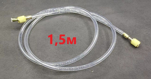 Шланг для заправки фреона прозрачный 1шт (150см) R600 R12; R22; R134а ...