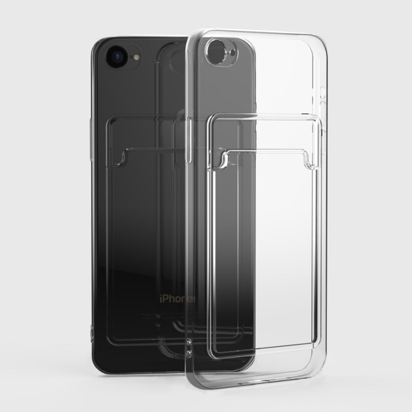 Чехол прозрачный с карманом для карт и фото на iPhone 7, 8, SE2020 ...